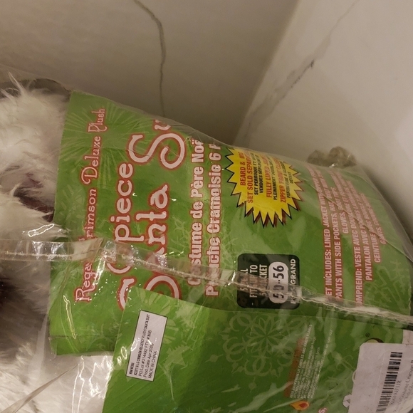 REGAL Crimson Deluxe Plush 6 Piece Santa Suit Fits XL Halloween Costume - Picture 14 of 15